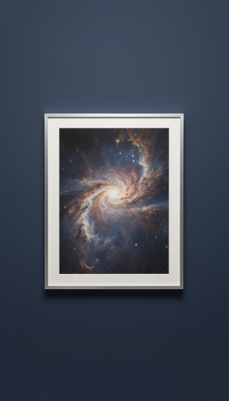 Andromeda Nebula Framed Metallic Print