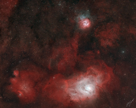 Metal Print #2: Trifid and Lagoon Nebula